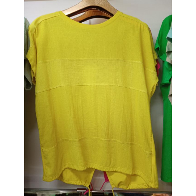 35659-8* желтая женская футболка (лён, 4 ед. размеры батал: 3XL. 4XL. 5XL. 6XL) выдача на следующий день Футболка: артикул 1145219