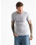 2603-5 серая футболка мужская с принтом (4 ед. размеры: M.L.XL.2XL): артикул 1120904
