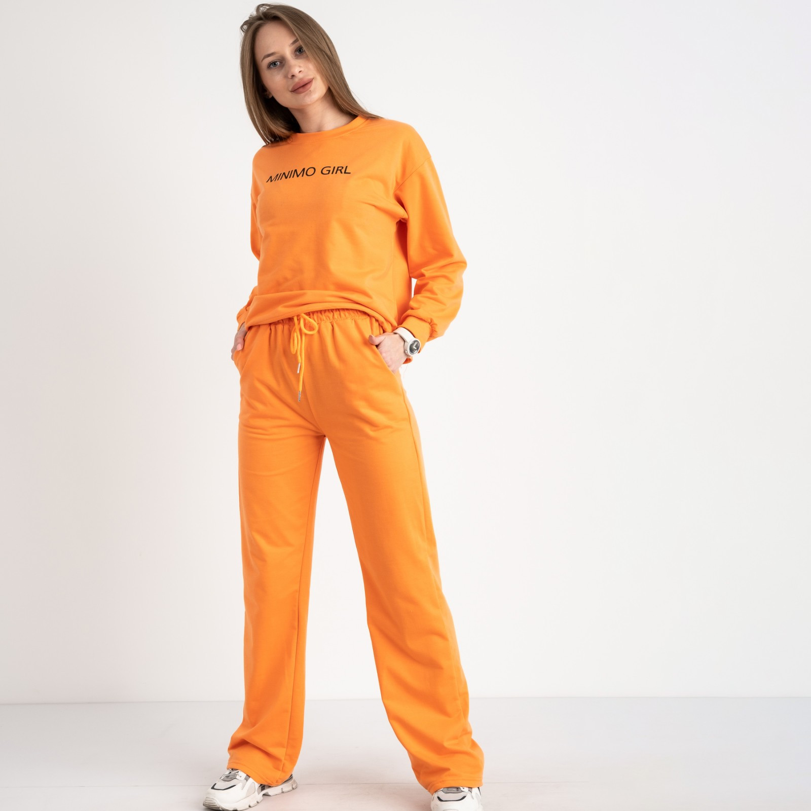 7807-2 M&C спортивный костюм женский оранжевый (3 ед. размеры: универсал S-L )