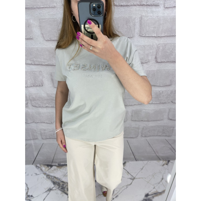 4603-6* светло-серая женская футболка (100% коттон, 3 ед. размеры норма: S. M. L) выдача на следующий день Футболка: артикул 1146517