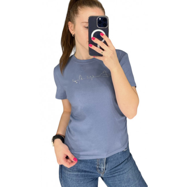 27064-46* серо-синяя женская футболка (LEVISHA, 3 ед. размеры норма: 42. 44. 46) выдача на следующий день LeVisha: артикул 1144175
