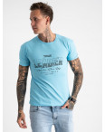 2614-13 светло-голубая футболка мужская с принтом (4 ед. размеры: M.L.XL.2XL): артикул 1121006