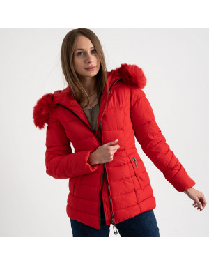 0906-3 красная куртка женская на синтепоне (4 ед. размеры: L.XL.2XL.3XL)