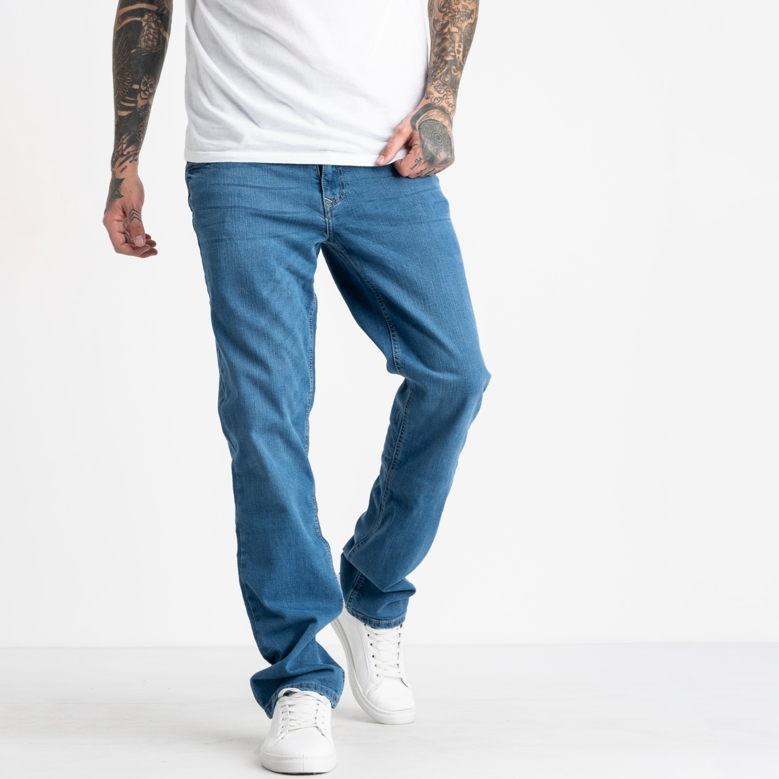 1943 Nescoly джинсы мужские голубые стрейчевые (8 ед. размеры: 30.32.34/2.36/2.38.40) 
