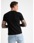 2624-1 черная футболка мужская с принтом (4 ед. размеры: M.L.XL.2XL): артикул 1121077