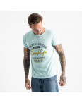 2602-8 светло-голубая футболка мужская с принтом (4 ед. размеры: M.L.XL.2XL): артикул 1120895