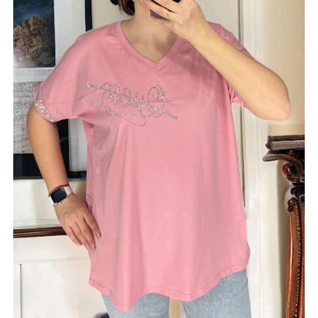 27053-4* розовая женская футболка (LEVISHA, 3 ед. размеры батал: 52. 54. 56) выдача на следующий день LeVisha: артикул 1144162