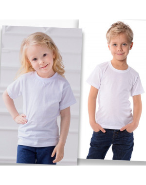 70207-11 футболка детская белая на ребенка от 2-х до 8-ми лет(12 ед. размеры: 92/2.98/2.104/2.110/2.118/2.128/2)