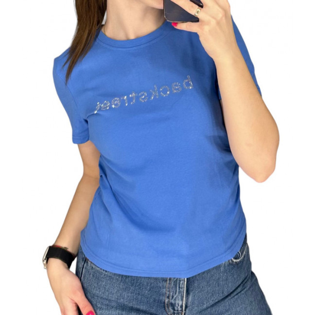 27065-42* голубая женская футболка (LEVISHA, 3 ед. размеры норма: 42. 44. 46) выдача на следующий день LeVisha: артикул 1144183