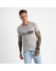 2616-5 серая футболка мужская с принтом (4 ед. размеры: M.L.XL.2XL): артикул 1121029