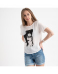 2022-15 футболка белая женская с принтом (5 ед. размеры: 42.44.46.48.50): артикул 1122394