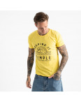 2605-6 желтая футболка мужская с принтом (4 ед. размеры: M.L.XL.2XL): артикул 1120919