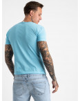 2620-13 голубая футболка мужская с принтом (4 ед. размеры: M.L.XL.2XL): артикул 1121054