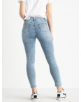 0693  New Jeans американка полубатальная голубая стрейчевая (6 ед. размеры: 28.29.30.31.32.33): артикул 1121477