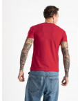 2605-3 красная футболка мужская с принтом (4 ед. размеры: M.L.XL.2XL): артикул 1120917