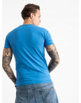 2606-12 темно-голубая футболка мужская с принтом (4 ед. размеры: M.L.XL.2XL): артикул 1120929
