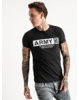 2717-1 черная футболка мужская батальная с принтом (4 ед. размеры: XL.2XL.3XL.4XL): артикул 1121505