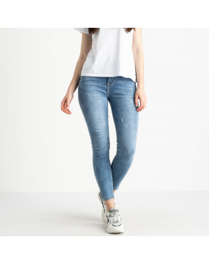0690 New Jeans американка полубатальная голубая стрейчевая (6 ед. размеры: 28.29.30.31.32.33)