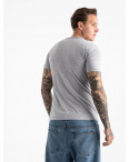2603-5 серая футболка мужская с принтом (4 ед. размеры: M.L.XL.2XL): артикул 1120904