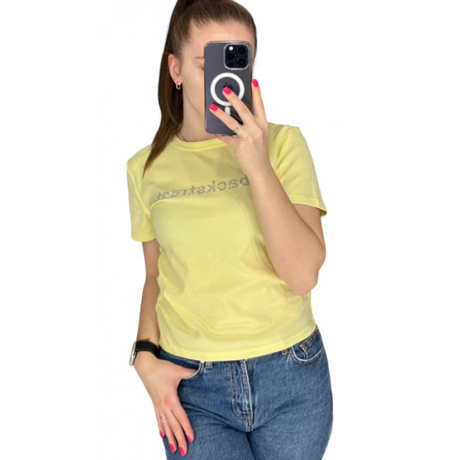 27065-78* светло-желтая женская футболка (LEVISHA, 3 ед. размеры норма: 42. 44. 46) выдача на следующий день LeVisha: артикул 1144188
