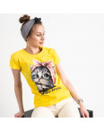 2578-6 желтая футболка женская с принтом (3 ед. размеры: S.M.L): артикул 1119188