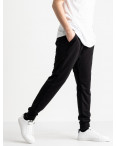 1621-11 Mishely черные мужские спортивные штаны из двунитки (4 ед. размеры: M.L.XL.2XL): артикул 1118899