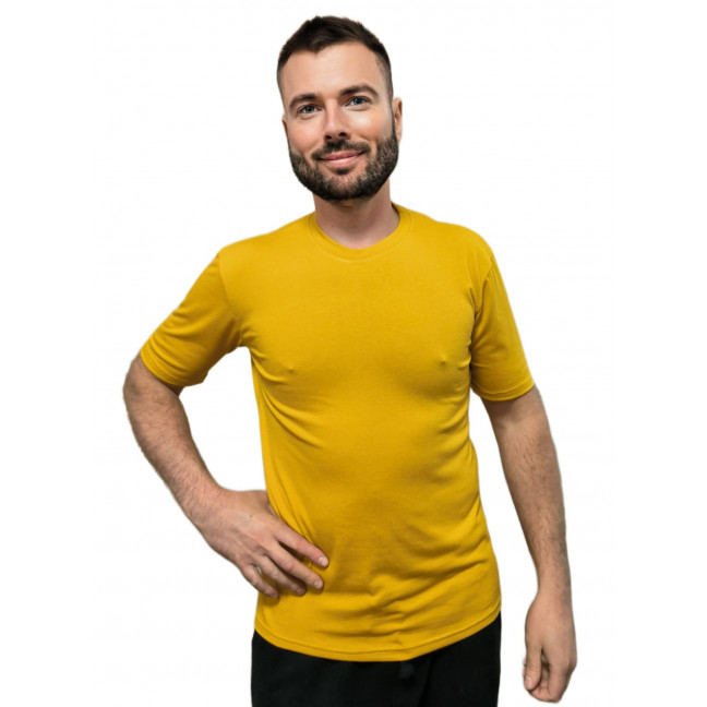 9980-805 желтая мужская футболка (стрейч-коттон, 5 ед. размеры норма: S. M. L. XL. 2XL) Футболка: артикул 1146949