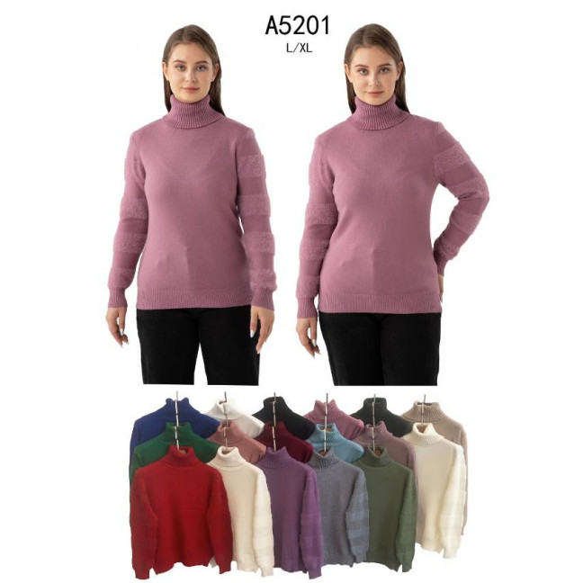 5201-99 микс расцветок без выбора женский свитер (KISS ME, подходит как норма oversize, 5 ед. универсальный полубатальный размер: L/XL) Kiss me: артикул 1151605