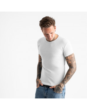 2600-10 белая футболка мужская однотонная (4 ед. размеры: M.L.XL.2XL)