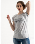 7016-6 СЕРАЯ Heyc футболка женская с принтом (3 ед. размеры: S.M.L): артикул 1119204