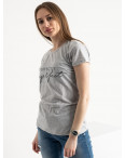 2581-52 серая футболка женская с принтом (2 ед. размеры: M.L): артикул 1120086