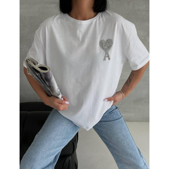 1323-10* белая женская футболка (6 ед. размеры норма: S. M. L, повторяются) выдача на следующий день Футболка: артикул 1145934
