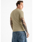 2603-11 бежевая футболка мужская с принтом (4 ед. размеры: M.L.XL.2XL): артикул 1120907