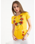1820 желтая футболка-вышиванка женская микс моделей (5 ед. размеры: S.M.L.XL.2XL): артикул 1120651