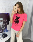 2021-2 футболка розовая женская с принтом (5 ед. размеры: 42.44.46.48.50) : артикул 1122186