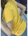 2401-66 горчичная футболка женская с принтом (4 ед. размеры: S.M.L.XL): артикул 1122366