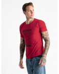 2604-3 красная футболка мужская с принтом (4 ед. размеры: M.L.XL.2XL): артикул 1120915