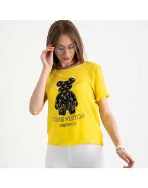 2021-6 футболка желтая женская с принтом (5 ед. размеры: 42.44.46.48.50)  