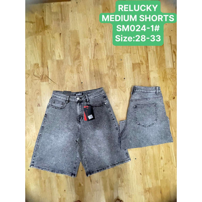 0024# серые женские джинсовые шорты relucky (стрейч-коттон, 6 ед, размеры полубатал: 28-33) выдача на следующий день Relucky: артикул 1160815