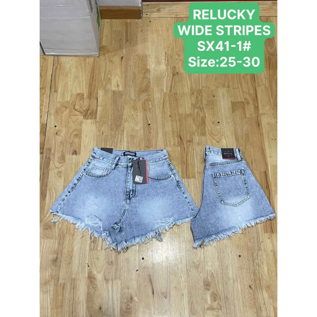 0041# голубые женские джинсовые шорты (Relucky, 6 ед, размеры норма: 25-30) выдача на следующий день Relucky: артикул 1161888