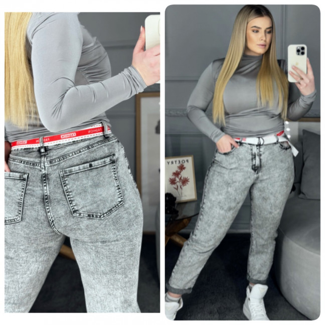 0093# серые женские джинсы (LADY N, стрейчевые, 6 ед. размеры батал: 30. 31. 32. 33. 34. 36) выдача на следующий день Lady N: артикул 1144515