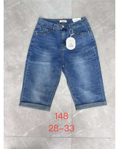 0148# синие женские джинсовые шорты (New Jeans, стрейч, 6 ед, размеры полубатал: 28-33) выдача на следующий день New Jeans