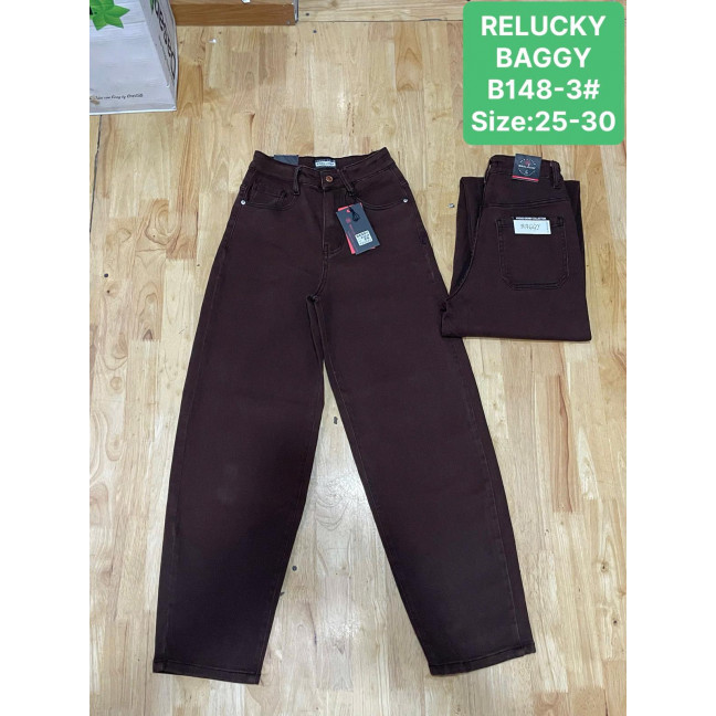 0148 # черные женские джинсы (Relucky, стрейч коттон, 6 ед, размеры норма: 25-30) выдача на следующий день Relucky: артикул 1164168
