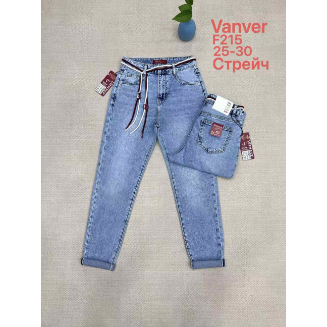 0215# голубые женские джинсы vanver (стрейч коттон, 6 ед, размеры норма: 25-30) выдача на следующий день Vanver: артикул 1160571