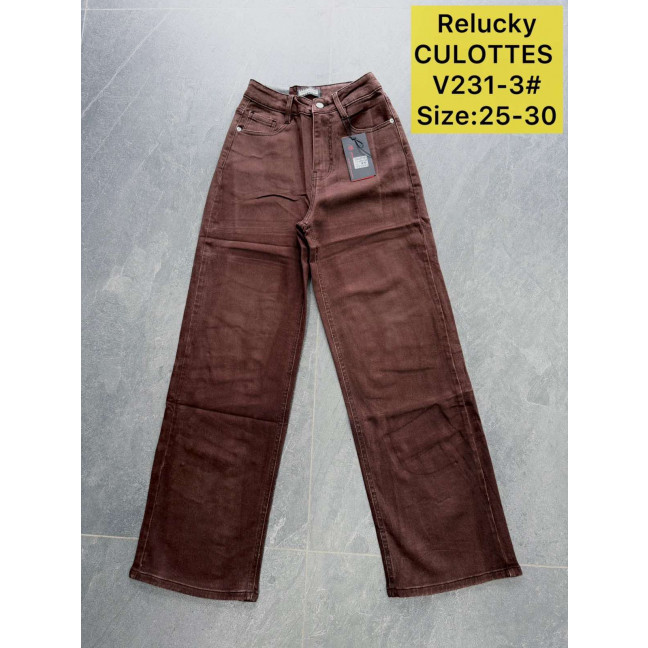 0231-3 # коричневые женские джинсы (Relucky, стрейч коттон, размеры норма: 25-30) выдача на следующий день Relucky: артикул 1164066