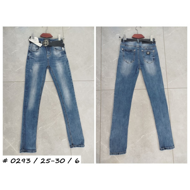 0293  # голубые женские джинсы (стрейч коттон, 6 ед, размеры норма: 25-30) выдача на следующий день Джинсы: артикул 1163894