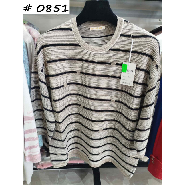 0851# микс цветов женский свитер (Kiss me, 10 ед, размеры полубатал: XL-3XL универсальный) выдача на следующий день Kiss me: артикул 1162422