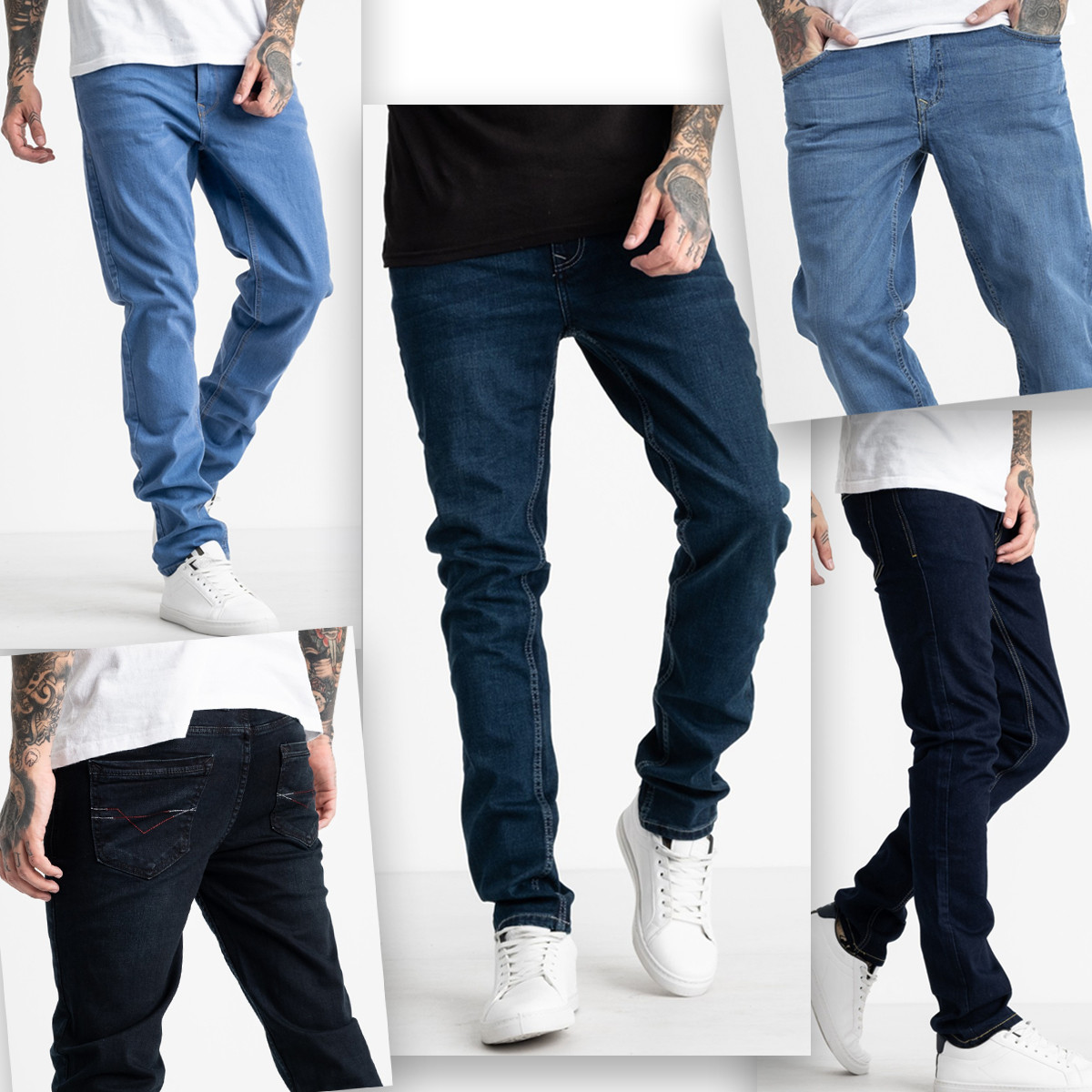 1999 Nescoly джинсы мужские стрейчевые микс моделей и цветов  (8 ед. размеры: 30/2.32.34/2.36.38.40)
