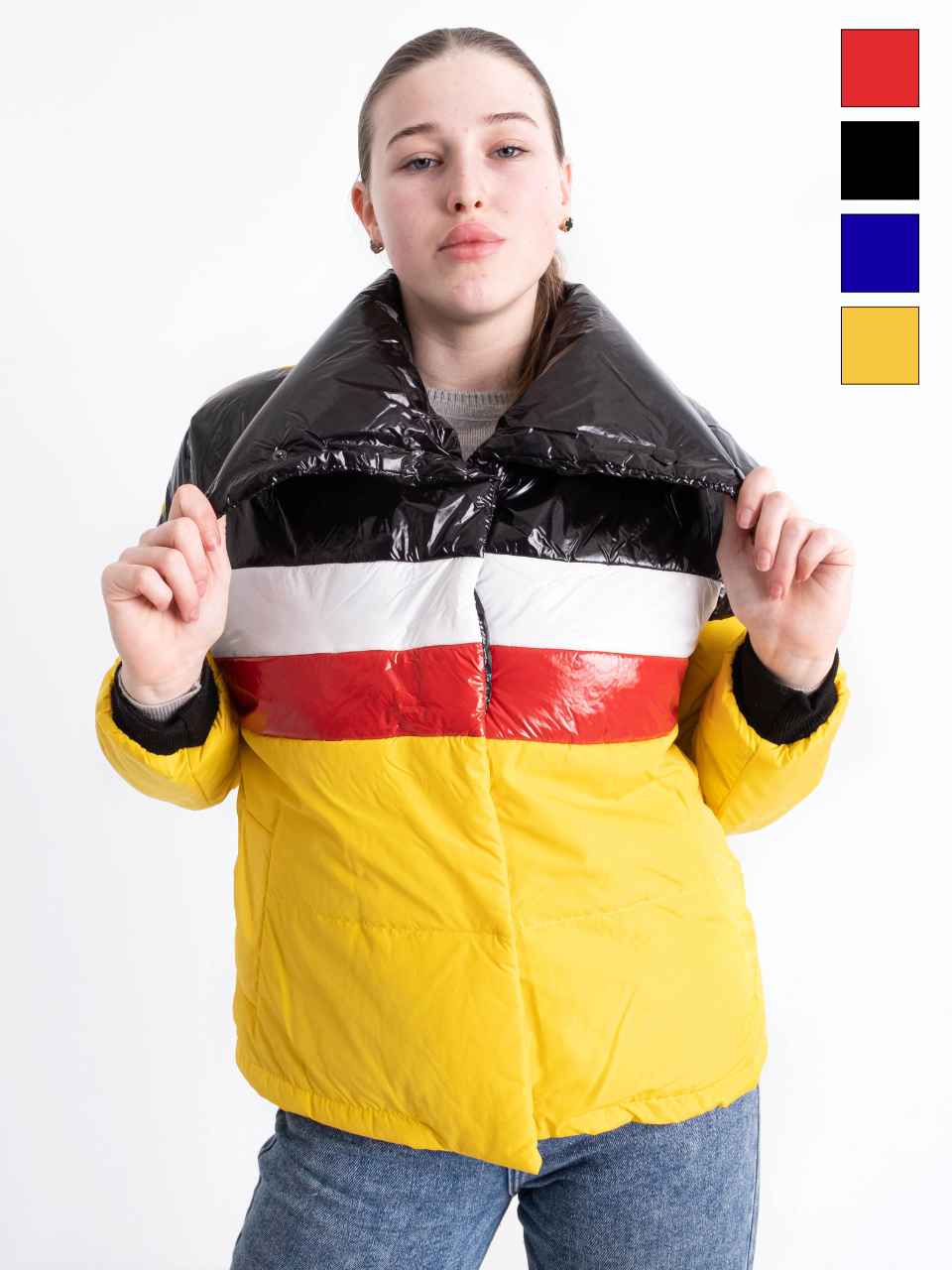 90070-99 четыре цвета женская куртка (синтепон, 4 ед. размеры норма: M. L. XL. XL)