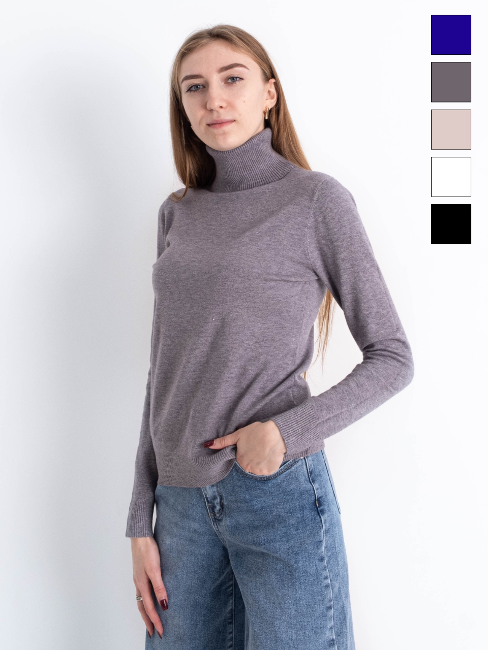 2084 микс расцветок женский гольф (KISS ME, 5 ед. размеры норма: S-M. L-XL)
